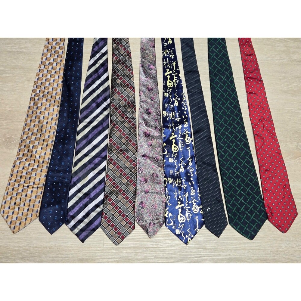 Lot of 9 Men’s Neck Ties FOR CRAFT Quilting - Sewing - Upcycle